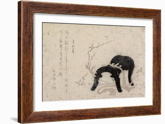 New Year's Day of the Year of Horse, Early 19th Century-Katsushika Hokusai-Framed Giclee Print