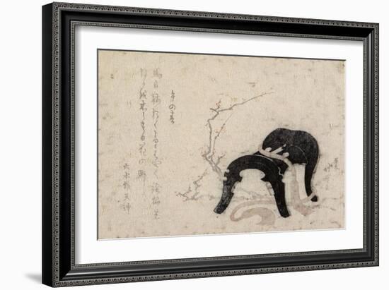 New Year's Day of the Year of Horse, Early 19th Century-Katsushika Hokusai-Framed Giclee Print