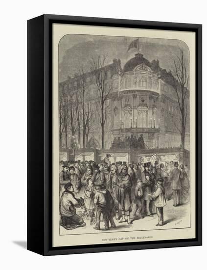 New Year's Day on the Boulevards-Godefroy Durand-Framed Premier Image Canvas