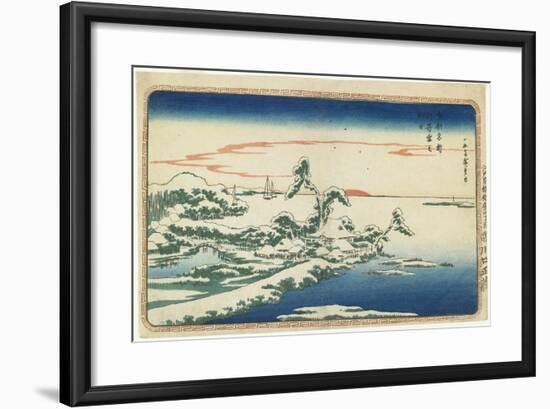 New Year's Day Sunrise at Susaki in Snow, C. 1831-Utagawa Hiroshige-Framed Giclee Print