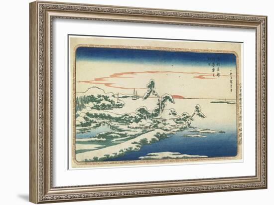 New Year's Day Sunrise at Susaki in Snow, C. 1831-Utagawa Hiroshige-Framed Giclee Print