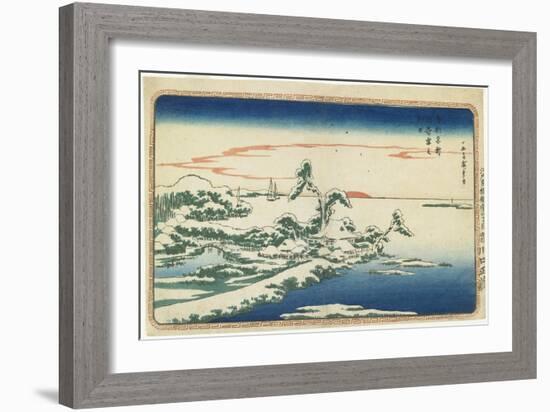 New Year's Day Sunrise at Susaki in Snow, C. 1831-Utagawa Hiroshige-Framed Giclee Print