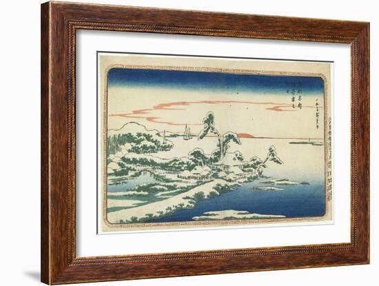 New Year's Day Sunrise at Susaki in Snow, C. 1831-Utagawa Hiroshige-Framed Giclee Print