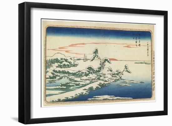 New Year's Day Sunrise at Susaki in Snow, C. 1831-Utagawa Hiroshige-Framed Giclee Print