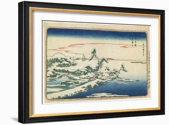 New Year's Day Sunrise at Susaki in Snow, C. 1831-Utagawa Hiroshige-Framed Giclee Print