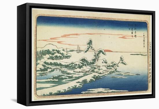 New Year's Day Sunrise at Susaki in Snow, C. 1831-Utagawa Hiroshige-Framed Premier Image Canvas