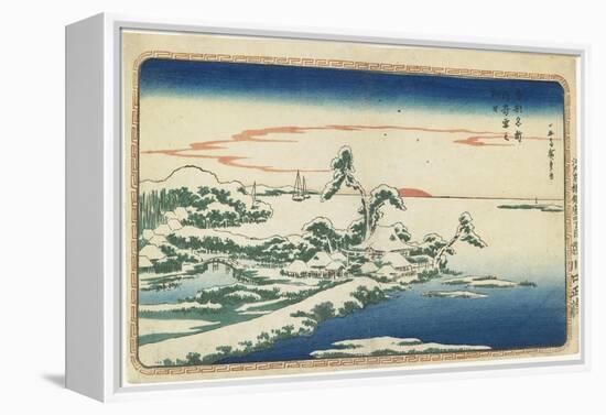 New Year's Day Sunrise at Susaki in Snow, C. 1831-Utagawa Hiroshige-Framed Premier Image Canvas