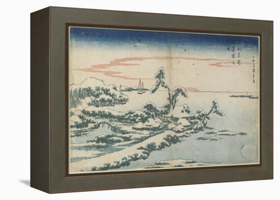 New Year's Day Sunrise at Susaki in Snow, Mid 19th Century-Utagawa Hiroshige-Framed Premier Image Canvas