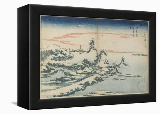 New Year's Day Sunrise at Susaki in Snow, Mid 19th Century-Utagawa Hiroshige-Framed Premier Image Canvas