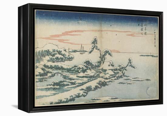 New Year's Day Sunrise at Susaki in Snow, Mid 19th Century-Utagawa Hiroshige-Framed Premier Image Canvas