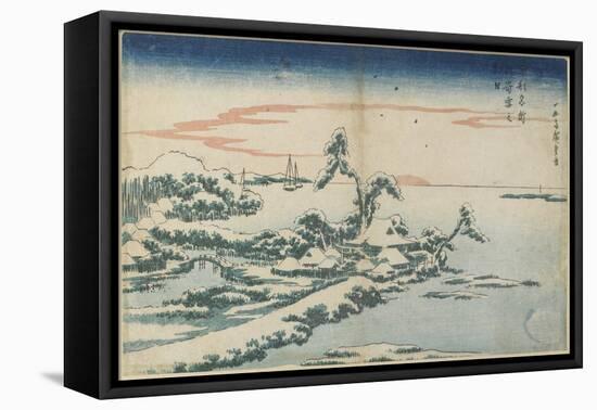 New Year's Day Sunrise at Susaki in Snow, Mid 19th Century-Utagawa Hiroshige-Framed Premier Image Canvas