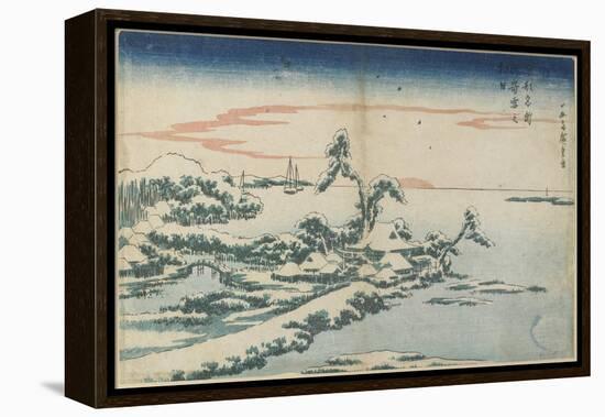 New Year's Day Sunrise at Susaki in Snow, Mid 19th Century-Utagawa Hiroshige-Framed Premier Image Canvas