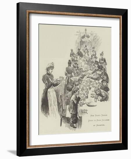 New Year's Dinner Given to Poor Children at Brighton-William Douglas Almond-Framed Giclee Print