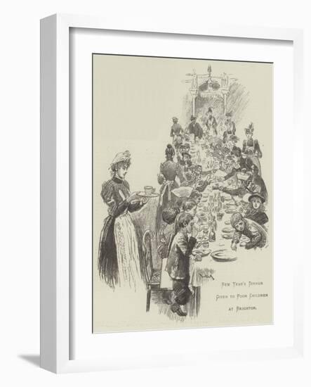 New Year's Dinner Given to Poor Children at Brighton-William Douglas Almond-Framed Giclee Print