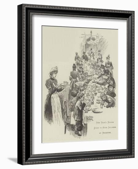 New Year's Dinner Given to Poor Children at Brighton-William Douglas Almond-Framed Giclee Print