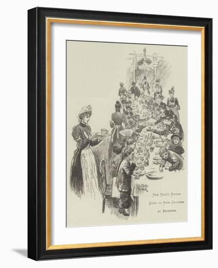 New Year's Dinner Given to Poor Children at Brighton-William Douglas Almond-Framed Giclee Print