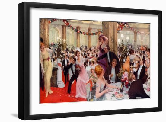 New Year's Eve Festivities at the Savoy-English School-Framed Giclee Print