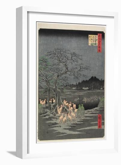 New Year's Eve Foxfires at Nettle Tree, Oji, September 1857-Utagawa Hiroshige-Framed Giclee Print