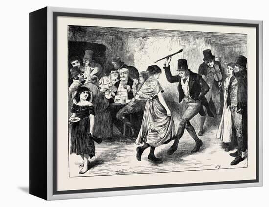 New Year's Eve in Ireland, 1870-null-Framed Premier Image Canvas