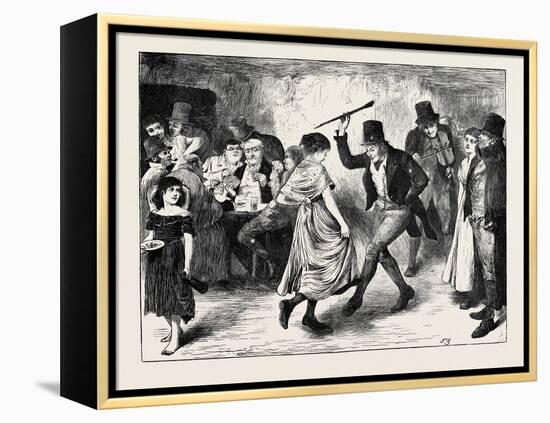 New Year's Eve in Ireland, 1870-null-Framed Premier Image Canvas