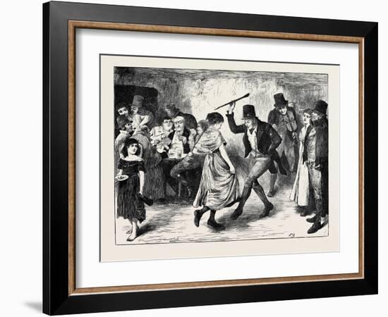 New Year's Eve in Ireland, 1870-null-Framed Giclee Print