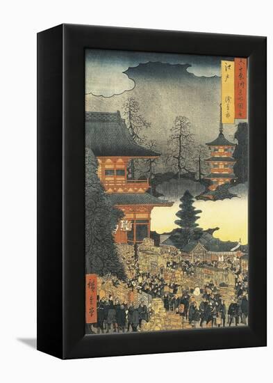 New Year's Eve Party in Asakusa, in the City of Edo, by Ando Hiroshige-Ando Hiroshige-Framed Premier Image Canvas