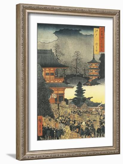 New Year's Eve Party in Asakusa, in the City of Edo, by Ando Hiroshige-Ando Hiroshige-Framed Premium Giclee Print