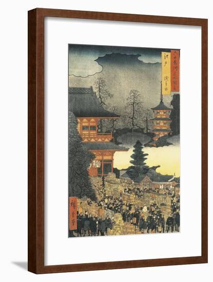 New Year's Eve Party in Asakusa, in the City of Edo, by Ando Hiroshige-Ando Hiroshige-Framed Premium Giclee Print