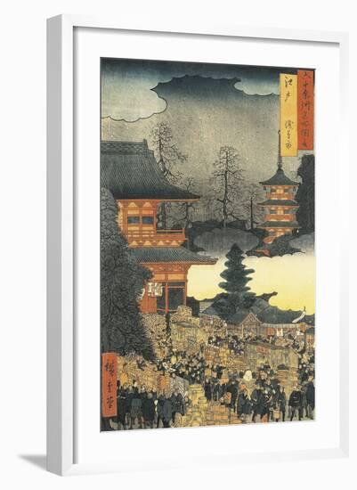 New Year's Eve Party in Asakusa, in the City of Edo, by Ando Hiroshige-Ando Hiroshige-Framed Giclee Print