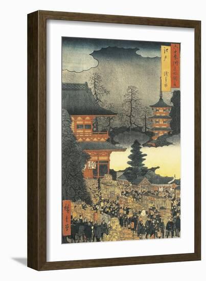 New Year's Eve Party in Asakusa, in the City of Edo, by Ando Hiroshige-Ando Hiroshige-Framed Giclee Print