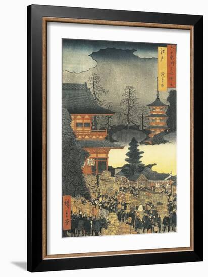 New Year's Eve Party in Asakusa, in the City of Edo, by Ando Hiroshige-Ando Hiroshige-Framed Giclee Print