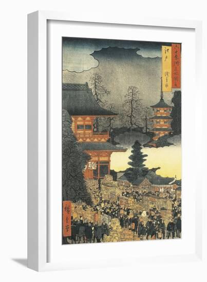 New Year's Eve Party in Asakusa, in the City of Edo, by Ando Hiroshige-Ando Hiroshige-Framed Giclee Print