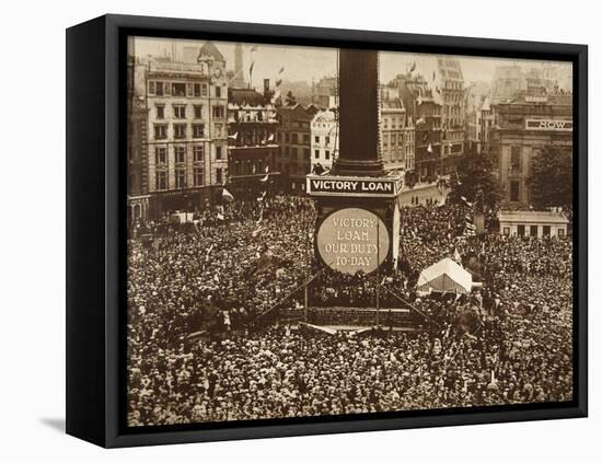 New Year's Eve, Trafalgar Square, 1919-English Photographer-Framed Premier Image Canvas