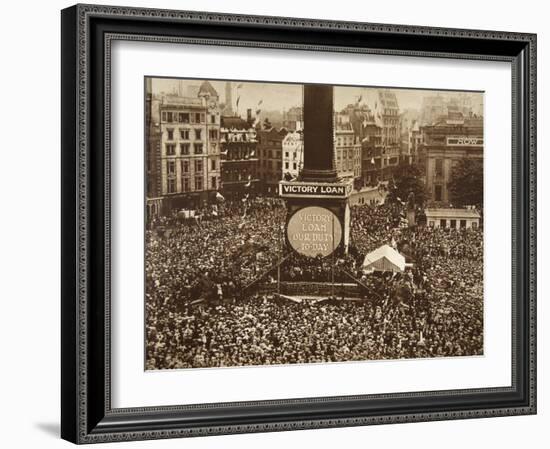 New Year's Eve, Trafalgar Square, 1919-English Photographer-Framed Giclee Print