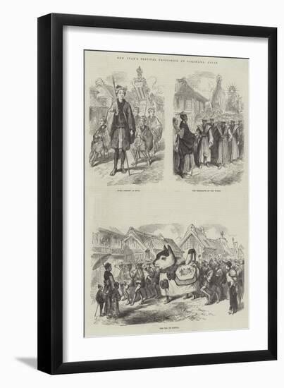 New Year's Festival Procession at Yokohama, Japan-null-Framed Giclee Print