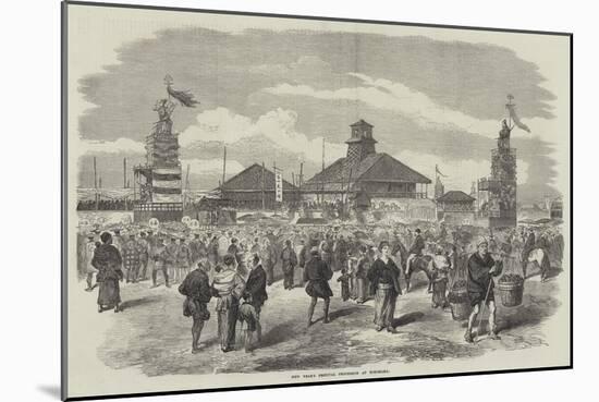 New Year's Festival Procession at Yokohama-null-Mounted Giclee Print