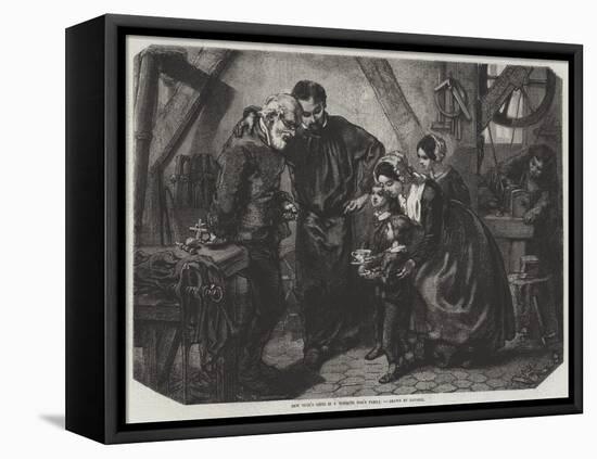 New Year's Gifts in a Working Man's Family-null-Framed Premier Image Canvas