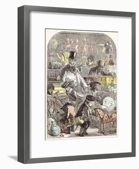 New Year's Gifts, the Toyshop, Jackson Children, 1860-null-Framed Giclee Print