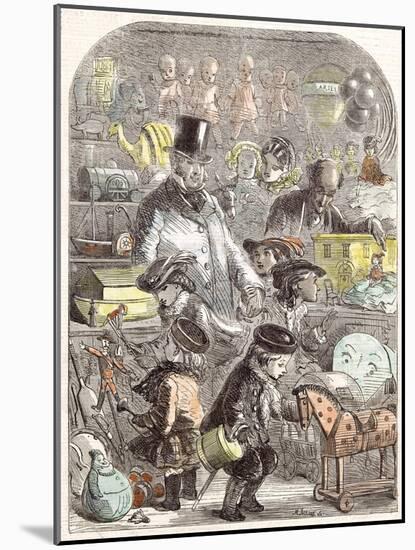 New Year's Gifts, the Toyshop, Jackson Children, 1860-null-Mounted Giclee Print