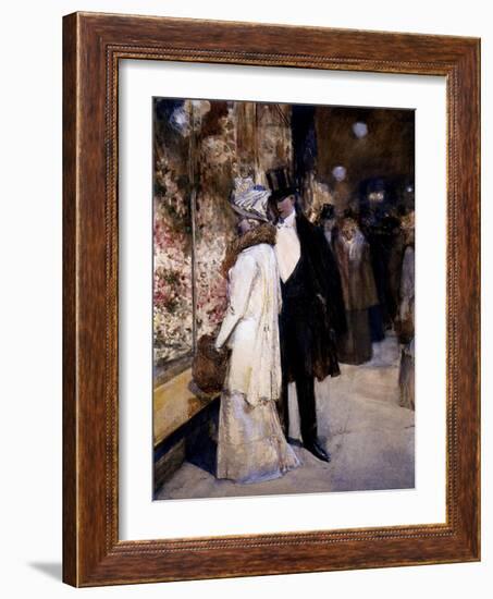 New Year's Nocturne, New York, 1892-Childe Hassam-Framed Giclee Print