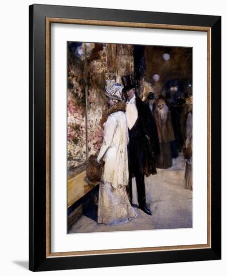 New Year's Nocturne, New York, 1892-Childe Hassam-Framed Giclee Print