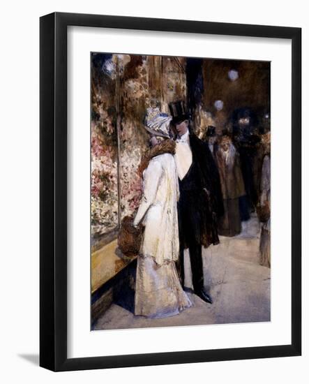 New Year's Nocturne, New York, 1892-Childe Hassam-Framed Giclee Print