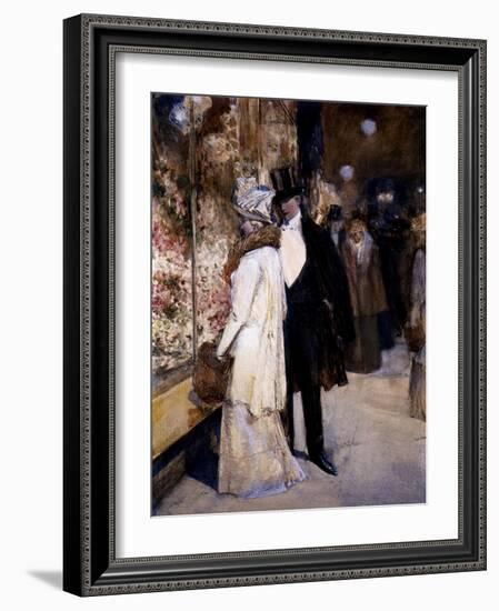 New Year's Nocturne, New York, 1892-Childe Hassam-Framed Giclee Print