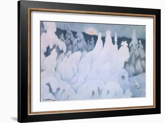 New Years Play Tricks, 1903 colour pencil on paper-Theodor Severin Kittelsen-Framed Giclee Print