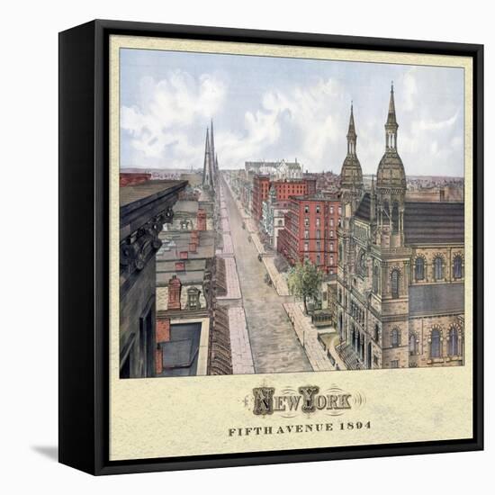 New York 5th Ave 1894-Vintage Lavoie-Framed Premier Image Canvas