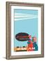 New York - 6.5 Hours to London - 7 to Paris - Jet Clipper Pan American World Airways-Aaron Fine-Framed Art Print
