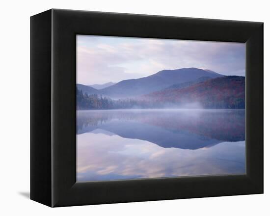 New York, Adirondack Mts, Algonquin Peak and Fall by Heart Lake-Christopher Talbot Frank-Framed Premier Image Canvas