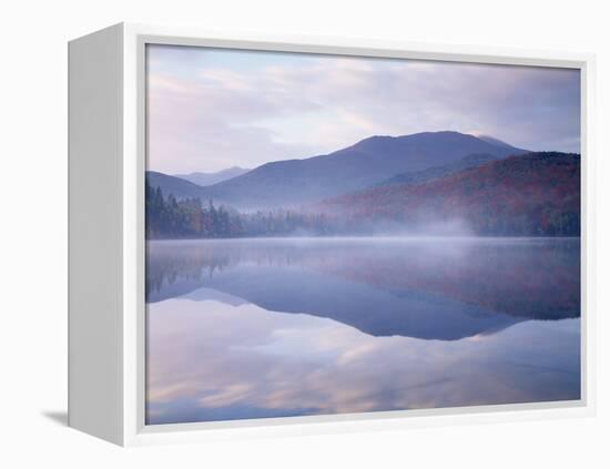 New York, Adirondack Mts, Algonquin Peak and Fall by Heart Lake-Christopher Talbot Frank-Framed Premier Image Canvas