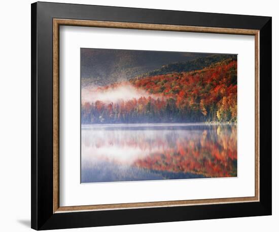 New York, Adirondack Mts, Fall and Fog Reflecting in Heart Lake-Christopher Talbot Frank-Framed Photographic Print