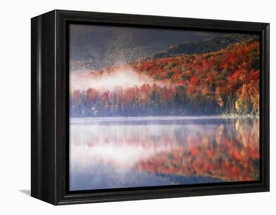 New York, Adirondack Mts, Fall and Fog Reflecting in Heart Lake-Christopher Talbot Frank-Framed Premier Image Canvas